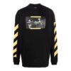 Camiseta holgada de manga larga con estampado de rayas y motivos de Caravaggio de Off-White para hombre, color negro