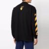 Camiseta holgada de manga larga con estampado de rayas y motivos de Caravaggio de Off-White para hombre, color negro