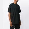Camiseta holgada sin rematar, cuello redondo y pantalones cortos, color negro