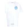 Camiseta informal de pantalones cortos con estampado 3D, color blanco