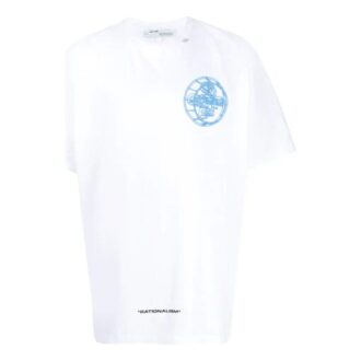 Camiseta informal de pantalones cortos con estampado 3D, color blanco