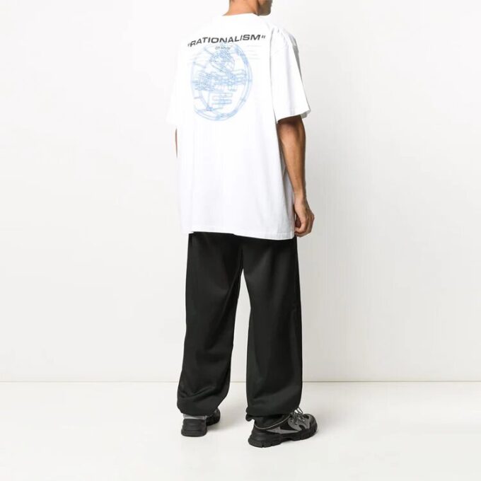 Camiseta informal de pantalones cortos con estampado 3D, color blanco