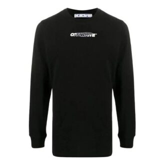 Camiseta negra con estampado de logotipo Off-White para hombre