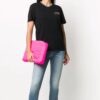 Camiseta negra con estampado en blanco roto de Off-White