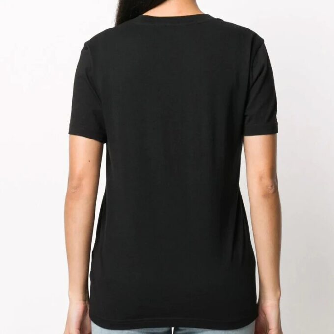 Camiseta negra con estampado en blanco roto de Off-White