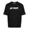 Camiseta negra de manga corta con estampado de letras del logotipo de Off-White para hombre, colección primavera-verano 2022