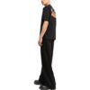 Camiseta negra de manga corta con estampado de letras del logotipo de Off-White para hombre, colección primavera-verano 2022