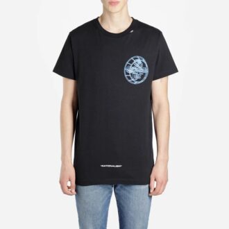 Camiseta negra de manga corta con estampado de logotipo para hombre de Off-White Camiseta negra de manga corta con estampado de logotipo para hombre de Off-White