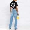 Camiseta negra de manga corta con estampado de logotipo y patrón de flechas Off-White SS21