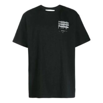 Camiseta negra de manga corta con estampado del logotipo Camiseta negra de manga corta con estampado del logotipo