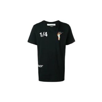 Camiseta negra de manga corta con estampado en la espalda de Off-White para hombre Camiseta negra de manga corta con estampado en la espalda de Off-White para hombre