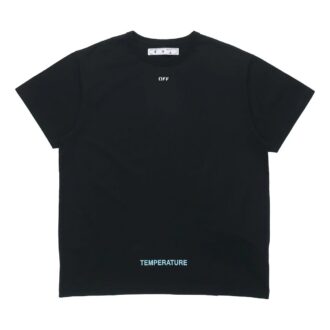 Camiseta negra de manga corta con rayas alfabéticas básicas Off-White para hombre C/O VIRGIL ABLOH Camiseta negra de manga corta con rayas alfabéticas básicas Off-White para hombre C/O VIRGIL ABLOH