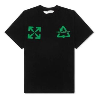 Camiseta negra de manga corta holgada con estampado del logotipo bordado C/O VIRGIL ABLOH de Off-White para hombre Camiseta negra de manga corta holgada con estampado del logotipo bordado C/O VIRGIL ABLOH de Off-White para hombre