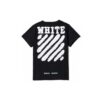 Camiseta negra de manga corta Off-White para hombre C/O Virgil Abloh con estampado de rayas de tigre y salpicaduras de tinta