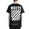 Camiseta negra de manga corta Off-White para hombre C/O Virgil Abloh con estampado de rayas de tigre y salpicaduras de tinta