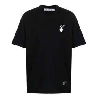 Camiseta negra de manga corta para hombre Off-White con estampado de flechas Camiseta negra de manga corta para hombre Off-White con estampado de flechas