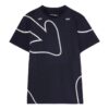 Camiseta negra de manga corta y corte ajustado con estampado de flechas y logotipo Off-White para hombre, colección Otoño-Invierno 2022