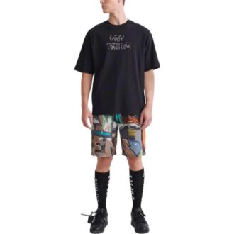 Camiseta negra de manga corta y corte holgado con cuello redondo y estampado de flechas de Off-White para hombre, colección primavera-verano 2022 Camiseta negra de manga corta y corte holgado con cuello redondo y estampado de flechas de Off-White para hombre, colección primavera-verano 2022