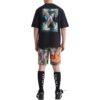 Camiseta negra de manga corta y corte holgado con cuello redondo y estampado de flechas de Off-White para hombre, colección primavera-verano 2022
