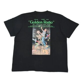 Camiseta negra de manga corta y corte holgado Off-White para hombre C/O VIRGIL ABLOH con estampado de esqueleto Camiseta negra de manga corta y corte holgado Off-White para hombre C/O VIRGIL ABLOH con estampado de esqueleto