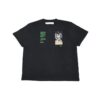 Camiseta negra de manga corta y corte holgado Off-White para hombre C/O VIRGIL ABLOH con estampado de esqueleto