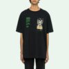 Camiseta negra de manga corta y corte holgado Off-White para hombre C/O VIRGIL ABLOH con estampado de esqueleto