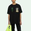 Camiseta negra de manga corta y corte holgado Off-White para hombre C/O VIRGIL ABLOH con estampado de esqueleto