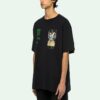Camiseta negra de manga corta y corte holgado Off-White para hombre C/O VIRGIL ABLOH con estampado de esqueleto