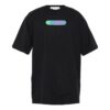 Camiseta negra de manga corta y cuello redondo con estampado de logotipo Off-White para hombre, colección primavera-verano 2022, corte holgado
