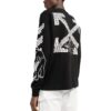 Camiseta negra de manga larga con cuello redondo y estampado del logotipo Off-White para hombre, colección FW22