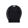 Camiseta negra de manga larga Off-White para hombre con diseño de flecha hueca impreso en 3D