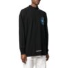 Camiseta negra de manga larga Off-White para hombre con estampado alfabético en 3D
