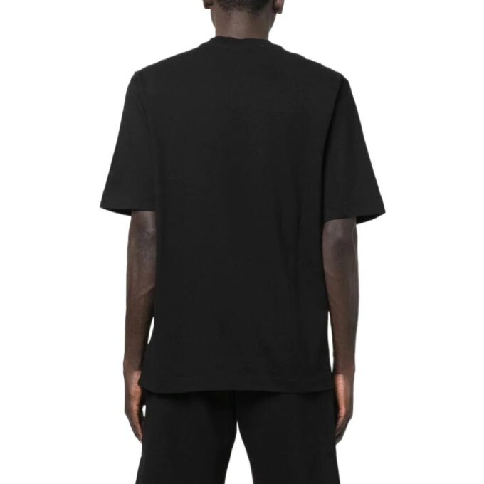 Camiseta negra de pantalones cortos para hombre Off-White SS22, lisa con logotipo bordado