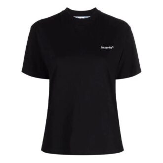Camiseta Off-White con estampado del logotipo en diagonal «Negro»