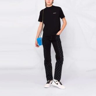 Camiseta Off-White con estampado del logotipo en diagonal «Negro»
