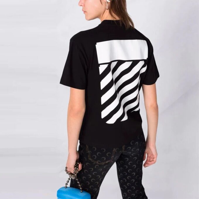 Camiseta Off-White con estampado del logotipo en diagonal «Negro»