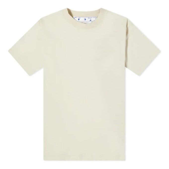 Camiseta Off-White con estampado diagonal «Beige»