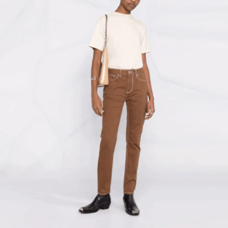 Camiseta Off-White con estampado diagonal «Beige»