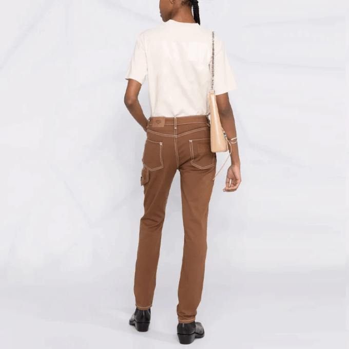 Camiseta Off-White con estampado diagonal «Beige»