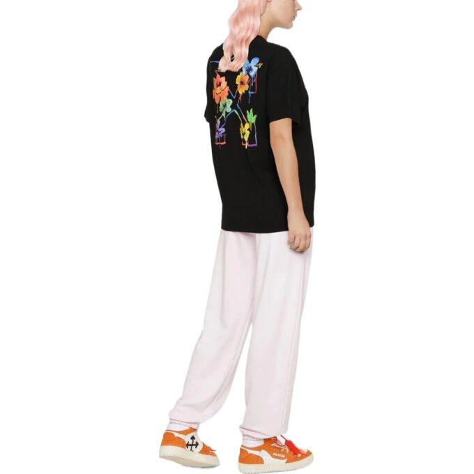 Camiseta Off-White con logotipo floral en forma de flecha «Negro»