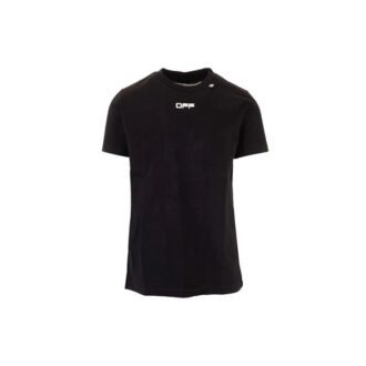 Camiseta Off-White de manga corta para hombre con estampado Caravaggio Arrow en la espalda, versión estándar, color negro Camiseta Off-White de manga corta para hombre con estampado Caravaggio Arrow en la espalda, versión estándar, color negro
