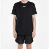 Camiseta Off-White de manga corta para hombre con estampado Caravaggio Arrow en la espalda, versión estándar, color negro