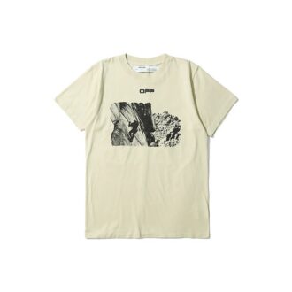 Camiseta Off-White para hombre C/O VIRGIL ABLOH Arrow de manga corta en color blanco cremoso Camiseta Off-White para hombre C/O VIRGIL ABLOH Arrow de manga corta en color blanco cremoso