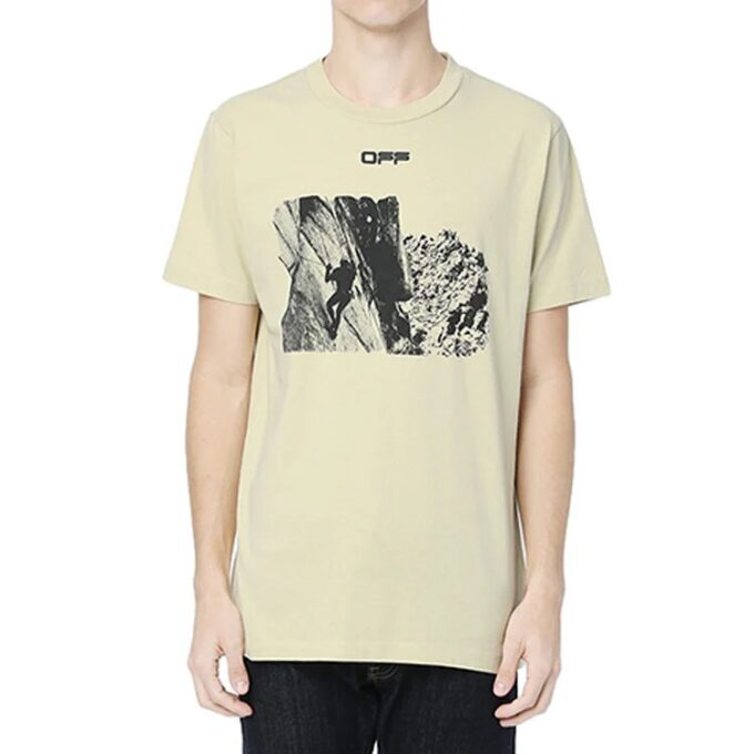Camiseta Off-White para hombre C/O VIRGIL ABLOH Arrow de manga corta en color blanco cremoso
