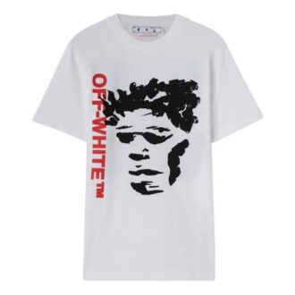 Camiseta Off-White para hombre, colección Otoño-Invierno 2022, con estampado, cuello redondo, pantalones cortos, versión blanca Camiseta Off-White para hombre, colección Otoño-Invierno 2022, con estampado, cuello redondo, pantalones cortos, versión blanca