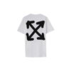 Camiseta Off-White para hombre, colección Otoño-Invierno 2022, con estampado, cuello redondo, pantalones cortos, versión blanca