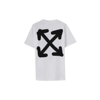 Camiseta Off-White para hombre, colección Otoño-Invierno 2022, con estampado, cuello redondo, pantalones cortos, versión blanca Camiseta Off-White para hombre, colección Otoño-Invierno 2022, con estampado, cuello redondo, pantalones cortos, versión blanca