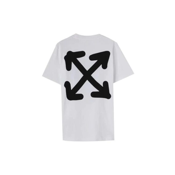 Camiseta Off-White para hombre, colección Otoño-Invierno 2022, con estampado, cuello redondo, pantalones cortos, versión blanca