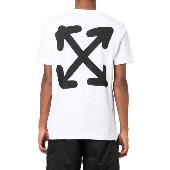 Camiseta Off-White para hombre, colección Otoño-Invierno 2022, con estampado, cuello redondo, pantalones cortos, versión blanca