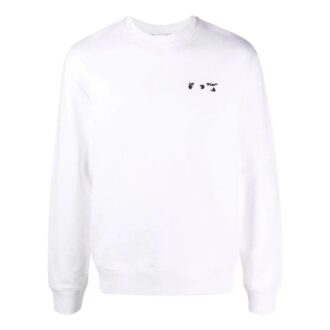 Camiseta Off-White para hombre, colección primavera-verano 2022, de color liso con estampado del logotipo y cuello redondo, en blanco Camiseta Off-White para hombre, colección primavera-verano 2022, de color liso con estampado del logotipo y cuello redondo, en blanco